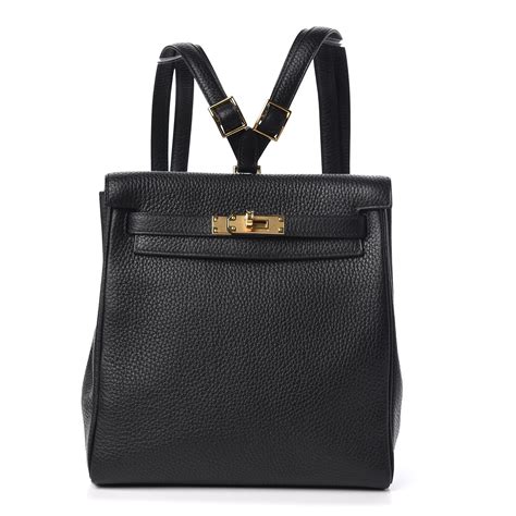 hermes taurillon clemence kelly ado backpack|HERMES Taurillon Clemence Kelly Ado Backpack Black.